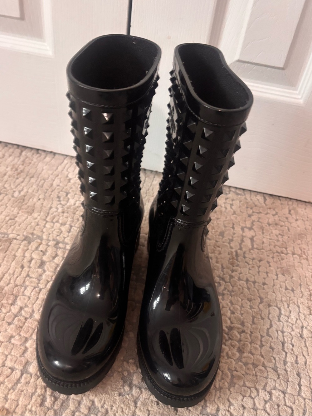 Valentino women’s 37 never worn  Studded Mid-Calf Rain Boots